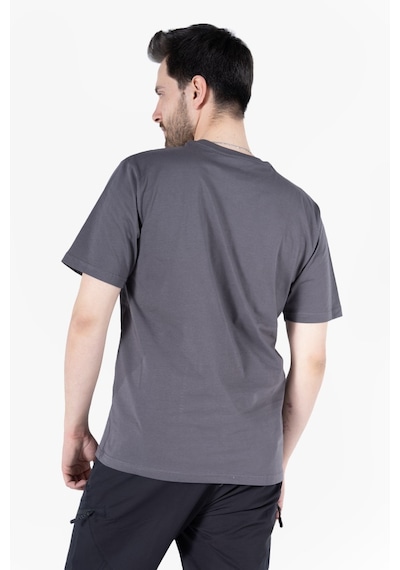 T-shirt Bisiklet Yaka %100 Pamuk Antrasit Gri