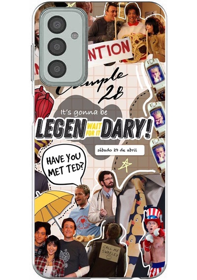 Samsung Galaxy M13 - M23 Uyumlu Retro Gazete How İ Met Your Mother Tasarımlı Baskılı Silikon Kılıf Renkli