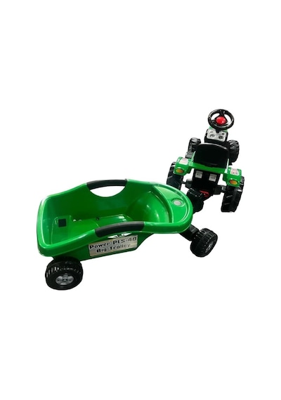 Power Pedallı Big Trolley Traktör 07-320 Yeşil