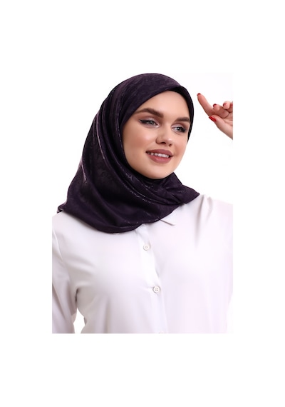 Kofra Desenli Baş Örtü - Mor
