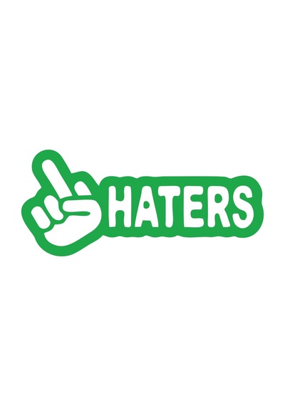 Haters Araba Sticker 17x17 Cm Yeşil