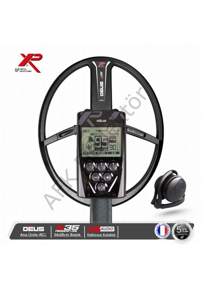 Xp Deus Rc Ana Üniteli 34x28 Cm X35 Başlıklı Wsa Kablosuz Kulaklıklı Metal Dedektörü