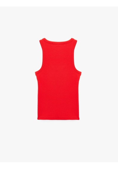 Koton Kaşkorse Modal Karışımlı V Yaka Kolsuz Slim Fit Atlet Kırmızı 6sal30273ık