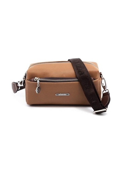 Silver Polo Sp1142 Kadın Çapraz Çanta Petek Karamel-kahve