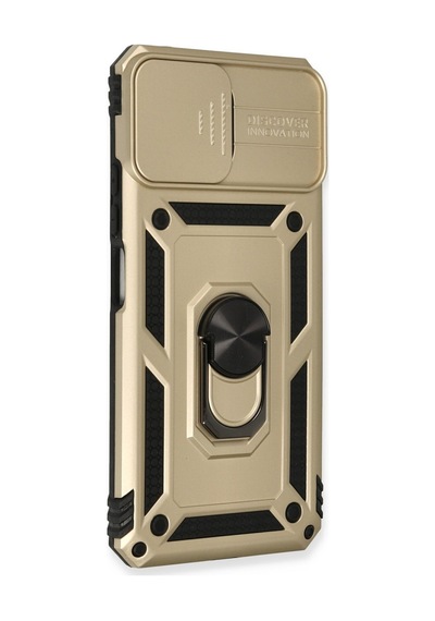 Xiaomi Mi 11 Lite Uyumlu Kılıf Pars Lens Yüzüklü Silikon - Gold