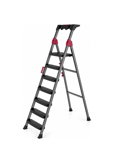 6+1 Basamaklı Metal Merdiven 150kg.taşıma 5468
