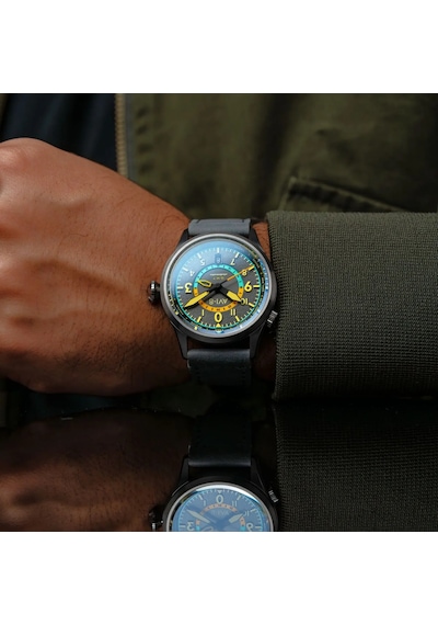 Avı-8 Flyboy Wingman Worldtimer Gmt Av-4120-04 Otomatik Erkek Kol Saati Gri