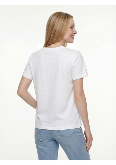 LOFT Regular Fit Kadın Tshirt K.kol Lf2042218 Q1.v1 Beyaz LOFT Regular Fit Kadın Tshirt K.kol Lf2042218 Q1.v1 Beyaz