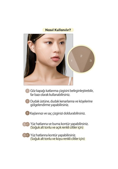 Doğal Görünüm Sunan 3 Lü Kontür Kiti Perıpera V Shading 003 Grayish Cool Diğer