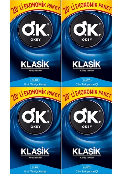 Okey Klasik Prezervatif 4 x 20'li