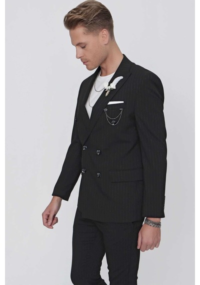 Efor C 622 Slim Fit Siyah Spor Ceket Siyah