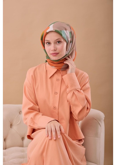Silk Home Aura Eşarp 140001-07 Yavruağzı, Hardal, Yeşil, Beyaz, Vizon