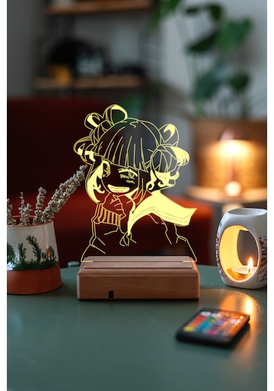 Himiko Toga - My Hero Academia 16 Renk Anime Gece Lambası