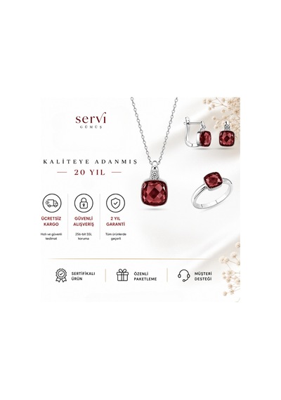 Servi 925 Ayar Gümüş Pomelita Set-83