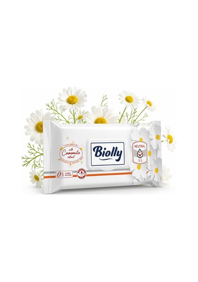Biolly Papatya Islak Mendil 120 Yaprak - Koli 12 Adet 12'li Set