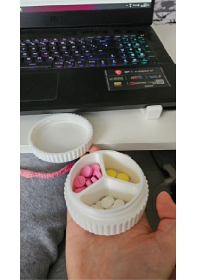 3 Bölmeli Dişli Hap Kutusu