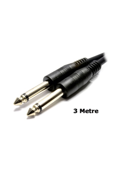 3 Metre 6.3 Mm To 6,3mm Mono Çivi Jak Jack Mikrofon Gitar Kablo