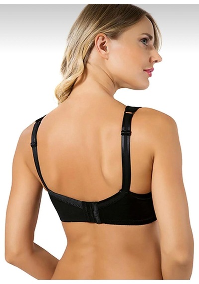 Soft Ortası Dikişsiz Toparlayıcı Sütyen Siyah1