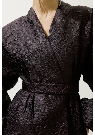 Manuka Jakar Organze Kimono Mor Mor