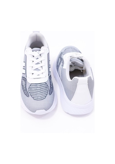 Dijital Baskılı Unisex Gri Sneaker - Beyaz Desenli Günlük Ayakkabı Gri-beyaz