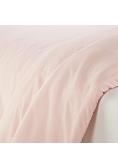 Simply Clean Ultra Yumuşak Hipoalerjenik Lekeye Dayanıklı 3 Parça Düz Nevresim Takımı, Allık, Tam, Queen Çok Renkli