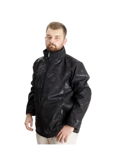 Mode Xl Büyük Beden Erkek Waterproof Softshell 23232 Siyah 001
