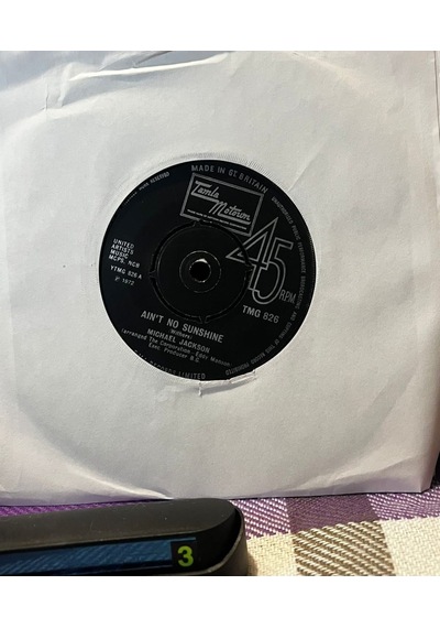 Michael Jackson - Ain't No Sunshine / I Wanna Be Where You Are 1972 Uk Press 45'lik Plak