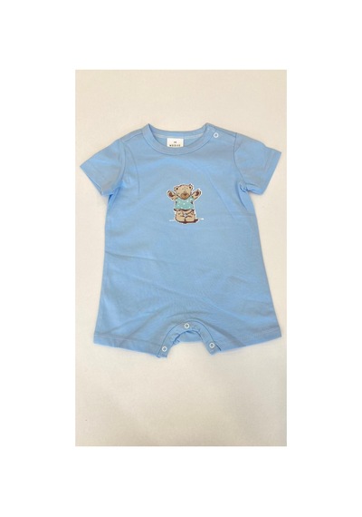 Fuar Baby Miniklere Özel Kız & Erkek Bebek Pamuklu Kısa Paça Tulum Ayı Desenli