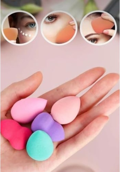 Makyaj Süngeri Seti, 3 Lü Beauty Blender Sünger Büyük, Mini Çift Taraflı Göz Farı Aplikatörleri, Fondöten, Kapatıcı Ve Kontür İçin Profesyonel Makyaj Süngeri Seti