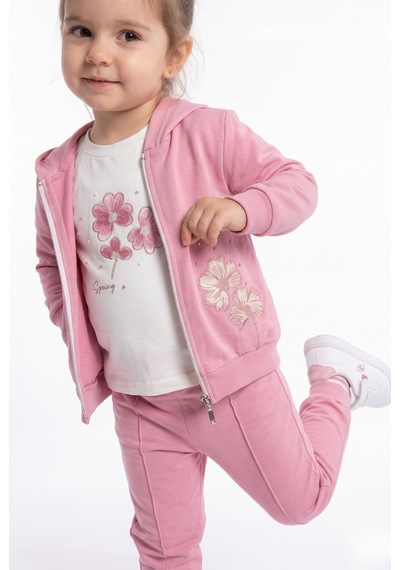 Toontoy Kids Toontoy Kız Çocuk 3'lü Eşofman Takımı Uzun Kollu Bisiklet Yaka Nakışlı T-shirt - Kapüşonlu Fermuarlı Hırka- Beli Paçası Lastikli Eşofman Altı 25042 Gülkurusu Toontoy Kids Toontoy Kız Çocuk 3'lü Eşofman Takımı Uzun Kollu Bisiklet Yaka Nakışlı T-shirt - Kapüşonlu Fermuarlı Hırka- Beli Paçası Lastikli Eşofman Altı 25042 Gülkurusu