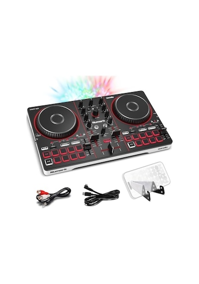 Numark Party Mix Iıı Dahili Işıklı Bluetooth Dj Controller 2 Deck, 16 Pad, Stems Kontrolü, Beat Assist, Smart Fader, Usb-c, Serato Dj Lite & Algoriddim Djay Dahil, Başlangıç Dj Seti