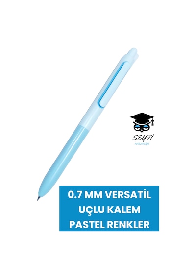 0.7 Mm Versatil Uçlu Kalem Pastel Renkler Amerika Markası Writech Üretimi Mavi