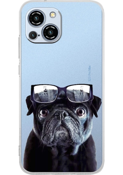 Reeder S23 Pro Max İle Uyumlu Köpek 3 Kamera Korumalı Şeffaf Kılıf Şeffaf