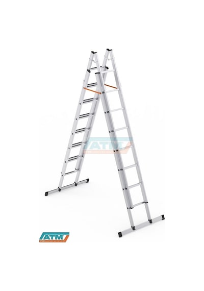 2,5*4=10+2=12 MT 80X25 ÇİFT SÜRGÜLÜ MERDİVEN