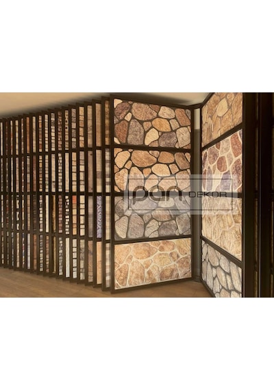 5 Adet (2,5M2) Kayrak Taş Görünümlü 3D Strafor Köpük Duvar Paneli (446785941)