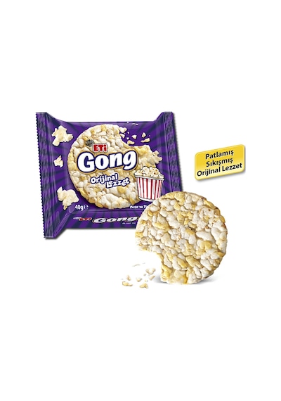 Eti Gong Mısır ve Prinç Patlağı 18 x 40 G