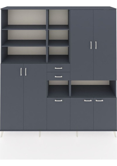Hyperion Dolap 17 Raflı 2 Çekmeceli 7 Kapaklı 220x44x243 Antrasit-antrasit/antrasit Antrasıt/antrasıt - Antrasıt Hyperion Dolap 17 Raflı 2 Çekmeceli 7 Kapaklı 220x44x243 Antrasit-antrasit/antrasit Antrasıt/antrasıt - Antrasıt