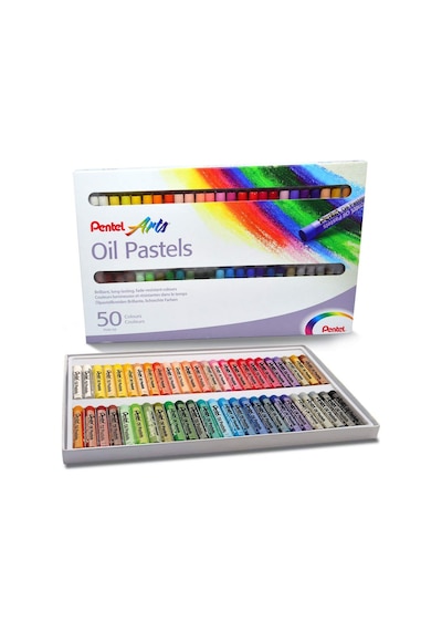 Pentel Phn-50u Yağlı Pastel Boya Seti 50'li, Çok Renkli 124-Pembe