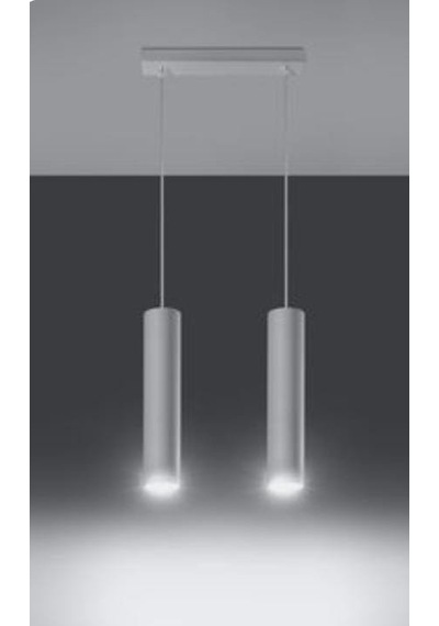 Mylights Beyaz Metal Led Avize  Beyaz Led Ampullü  Ikili Sirsali
