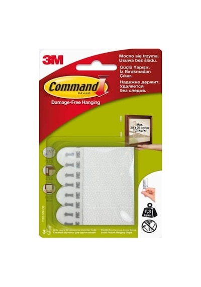 Command 17202 Cırt Cırt Bant, Küçük Boy, İz Bırakmaz, Güçlü Yapıştırıcı