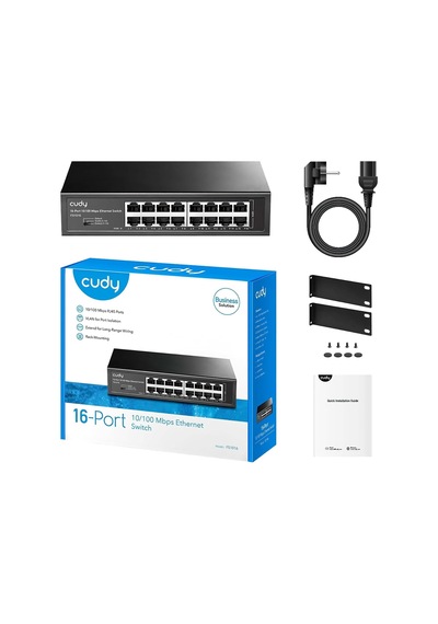Fs1016 16port 10/100mbps 1,6 Gb/sn Metal Kasa Rackmount Masaüstü Switch