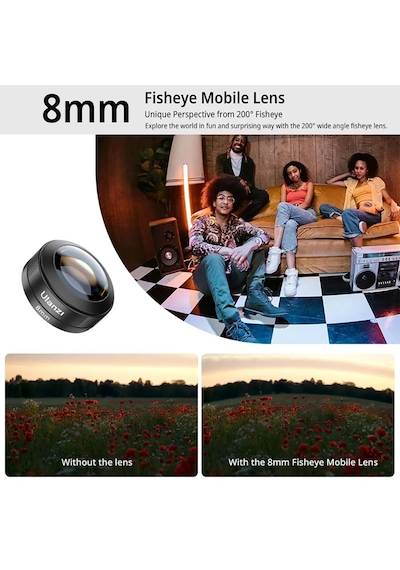 Ulanzi Cl-004 Telefonlar İçin 8mm Geniş Açılı Balık Gözü Lens