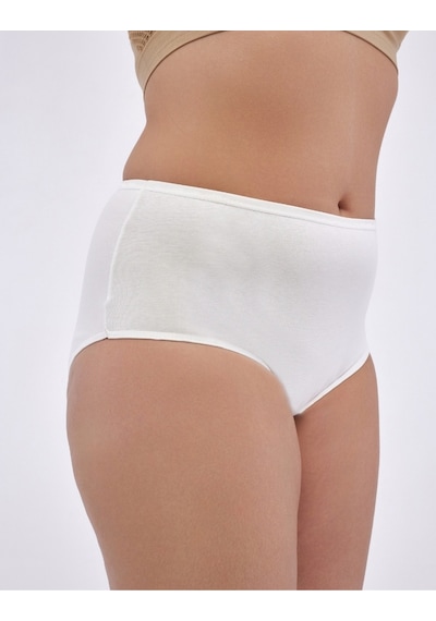 Alya Underwear Kadın Battal Külot - 3 Adet Ten 5xl, 6xl, 7xl Beyaz