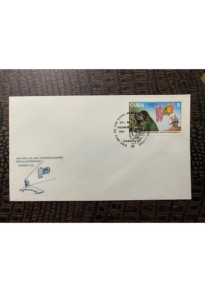 Cuba Küba İlk Gün Zarfı 1988 Xxx Aniv. De Las Comunicaciones Revolucionarias
