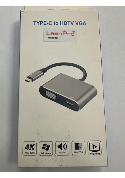Typec To Hdmi Çevirici Apple Uyumlu MacBook İçin Typec Vga Çavirici Notebook Typec Vga Hdmi Çevirici