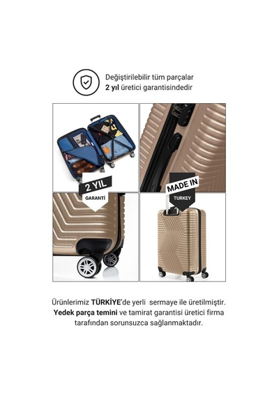 G&d Polo Suitcase Abs Gold Orta Boy Valiz 600.06-o Gold Altın
