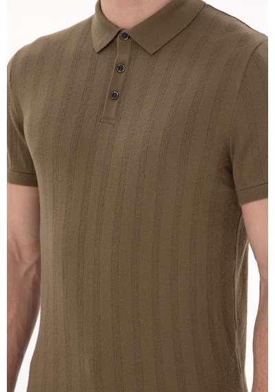 U.S. Polo Assn. Erkek Slim Fit Polo Yaka Haki Triko Tişört 50306474-VR027 U.S. Polo Assn. Erkek Slim Fit Polo Yaka Haki Triko Tişört 50306474-VR027