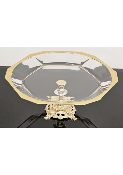 Atabey Home Avangarde Gold Döküm Ayaklı Gold Yaldızlı Büyük Boy Sunumluk Paşabahçe Reflection