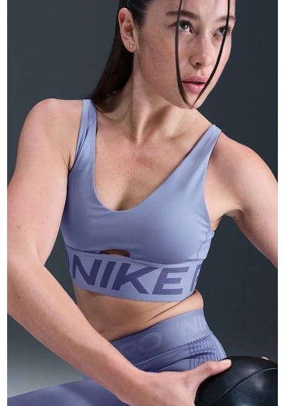 Hf7324-499 Nike Pro Indy Plunge-support Bra Pedli Kadın Spor Bra Lacivert