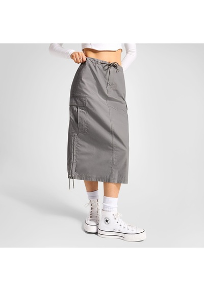 Converse Classic Dokuma Kadın Gri Cargo Etek